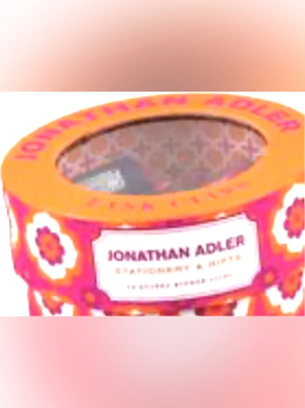 NEW Jonathan Adler Designer Limited Edition Floral Tin Box & Binder Clips Set